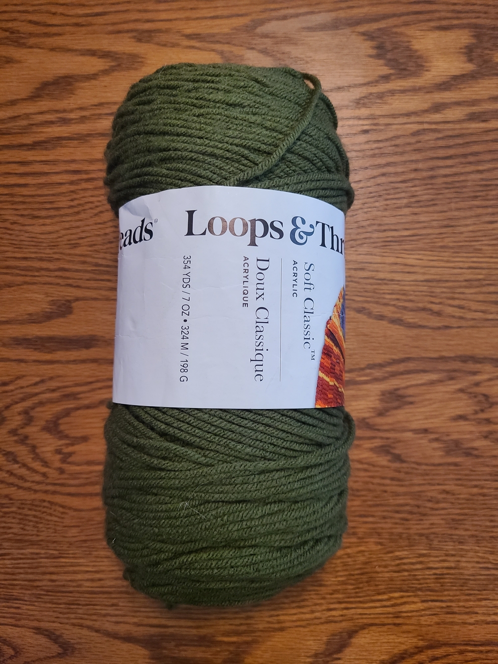 Loops & Threads Soft Classic Acrylic Yarn - Olive Green